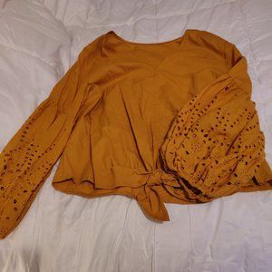 Mustard Yellow Tie Top